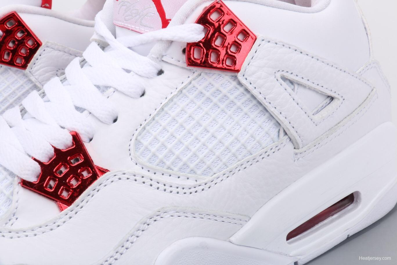 Air Jordan 4＇White University Red＇