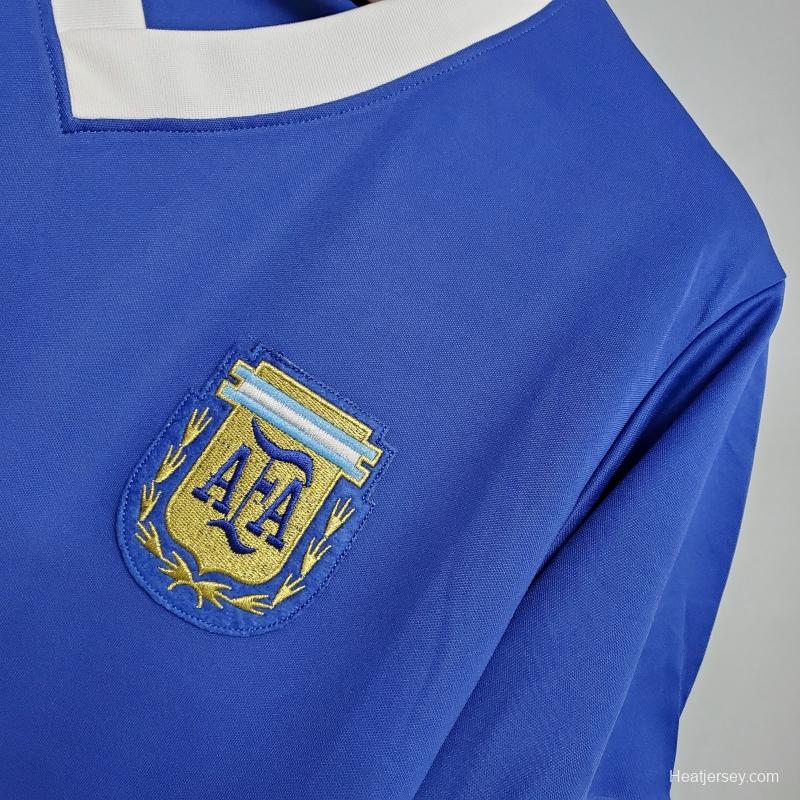 Retro Argentina 1986 away Soccer Jersey