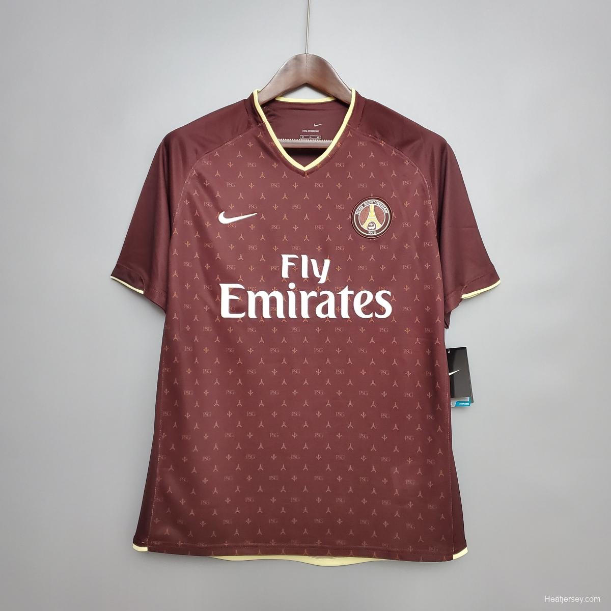 Retro 06/07 PSG Away Red Soccer Jersey