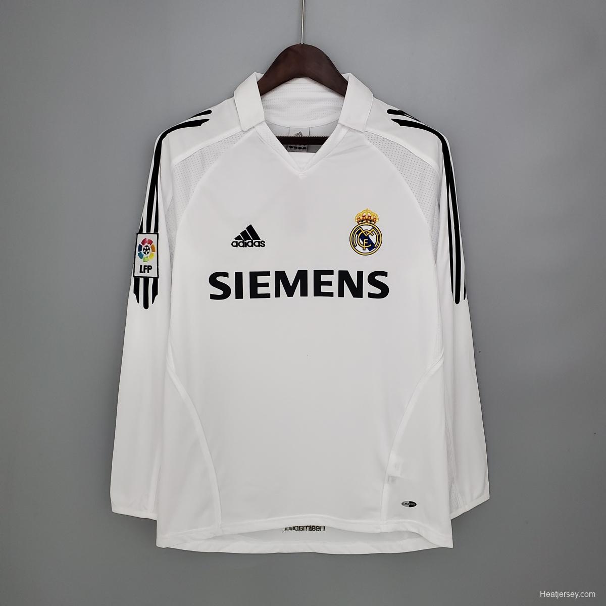 Retro long sleeve Real Madrid 05/06 home Soccer Jersey