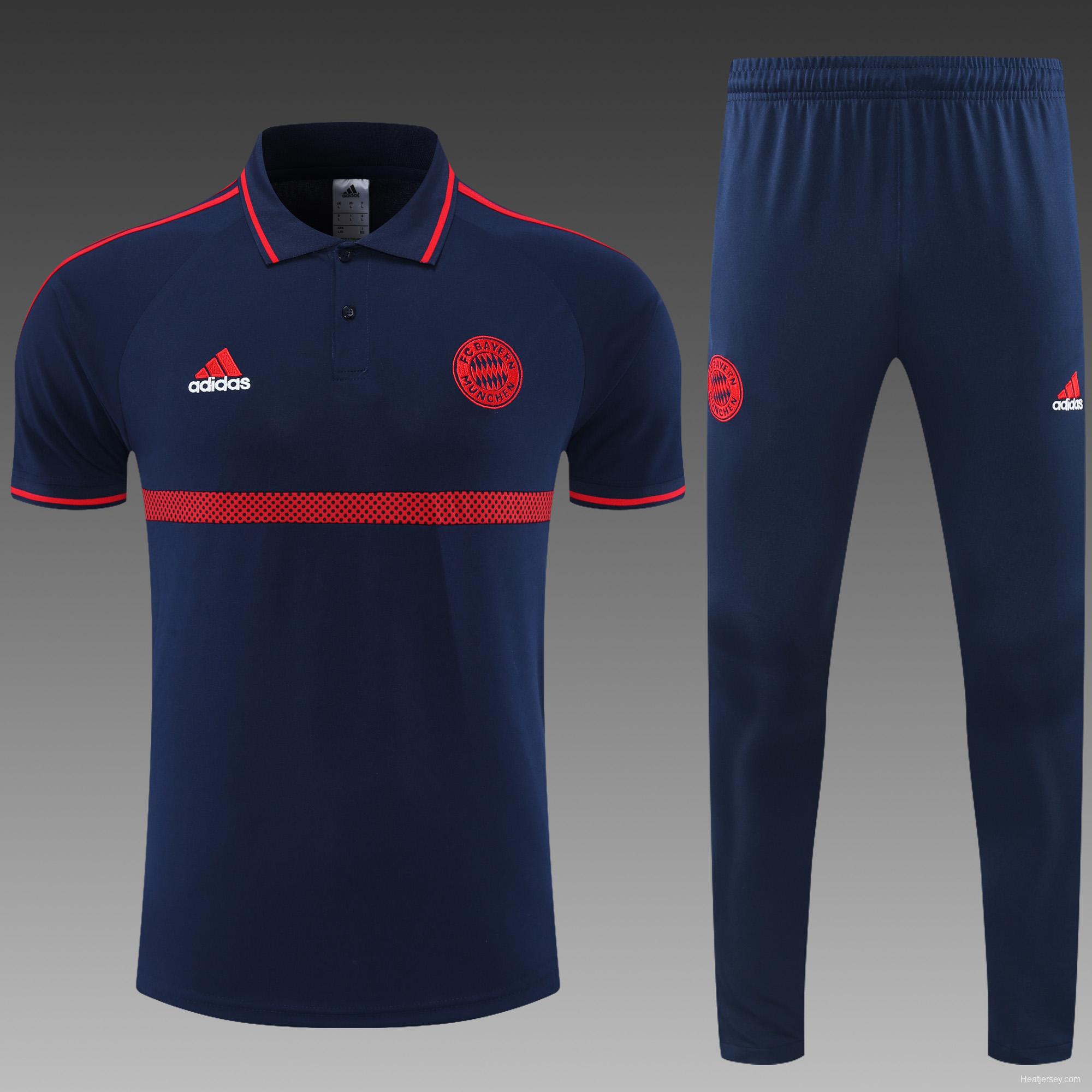 Bayern Munich POLO kit dark blue and red stripes (not supported to be sold separately)