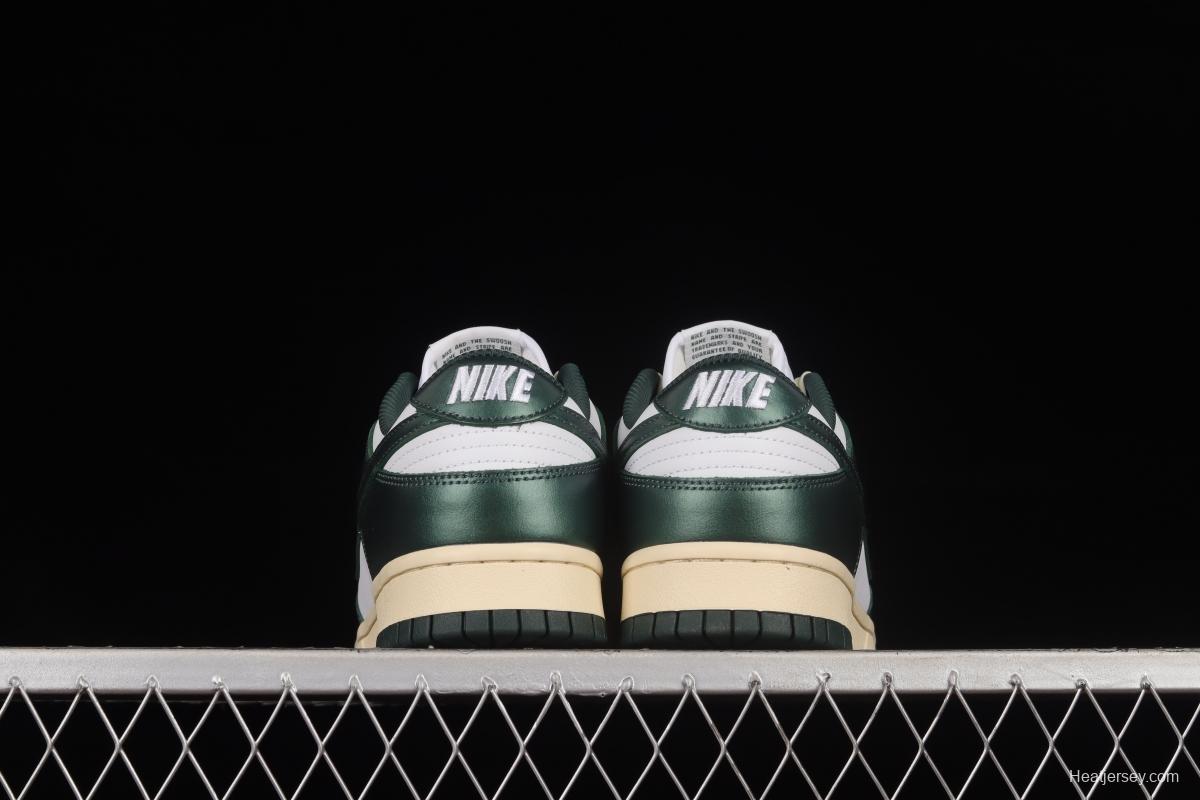 NIKE SB DUNK Low Vintage Green Navy Green Distressed SB Buckle Backboard Fashion Casual Sneakers DQ8580-100