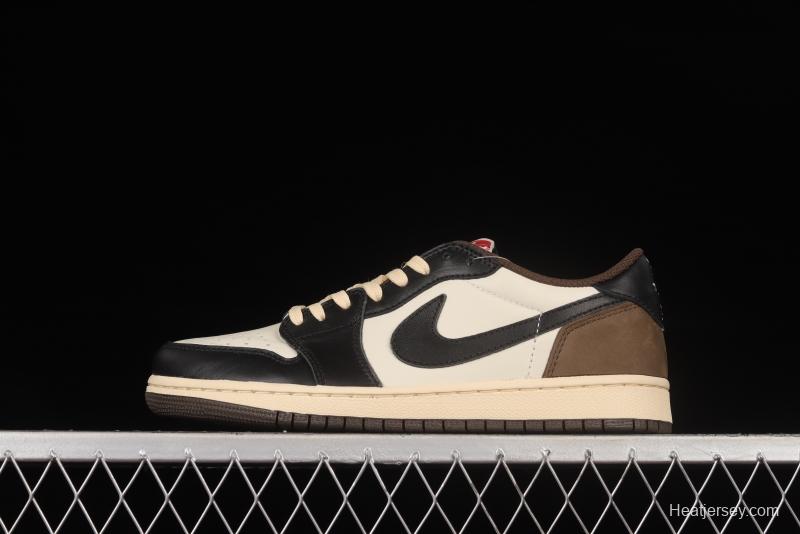 Travis Scott x Air Jordan 1 Low Dark Mocha Small Barb CQ4277-105