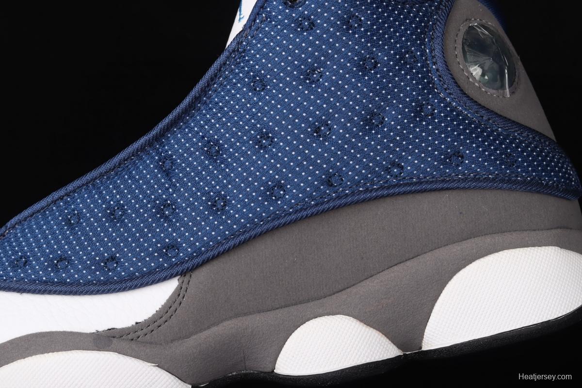 Air Jordan 13 Flint GIGI 3 3 White Blue Naval Blue 415171-404