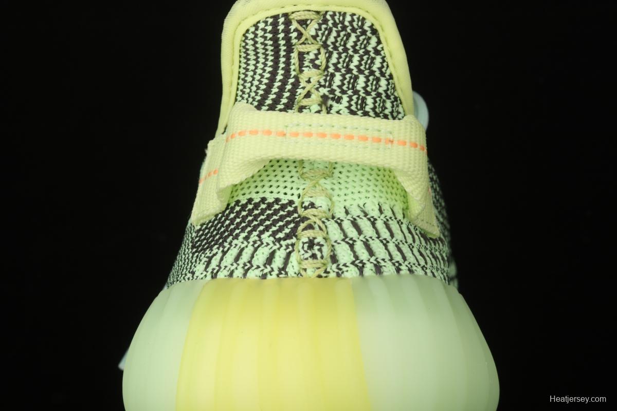 Adidas Yeezy Boost 350V2 Yeezreel FW5191 Darth Coconut 350 second generation hollowed-out black and yellow luminous angel color