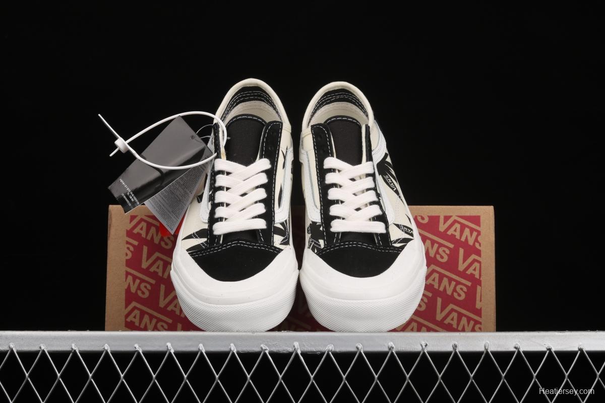 Vans Style 36 Cecon SF PEACEMINUSONE Baotou killer whale white print black maple leaf low-top board shoes VN0A3MVLK0A