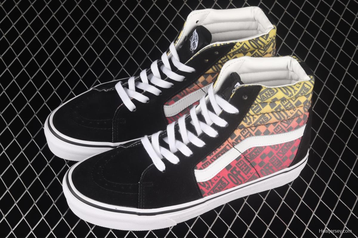 Vans Sk8-Hi Slim graded letter printed high-top casual board shoes VN0A4U3C2N5