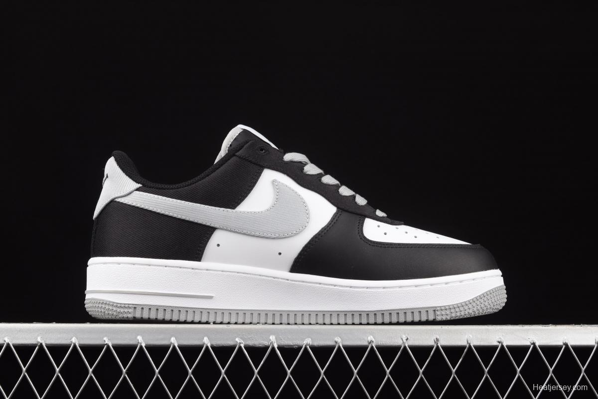 NIKE Air Force 1 Low shadow black gray canvas low upper shoes CT2301-001