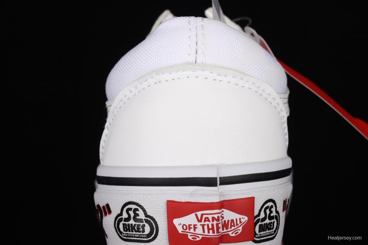 Vans x Se Bilkes Style 36 joint white 3M reflective low-top casual board shoes VN0A54F64YS