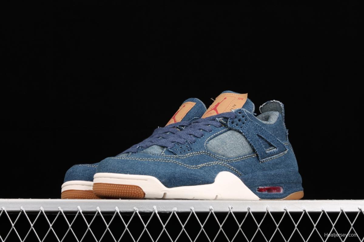 Levi's x Air Jordan 4 Denim Reeves co-signed cowboy blue AO2571-401