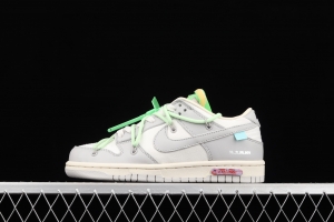 OFF-White x NIKE DUNK Low 04 of 50 OW white gray leisure sports skateboard shoes DM1602-108