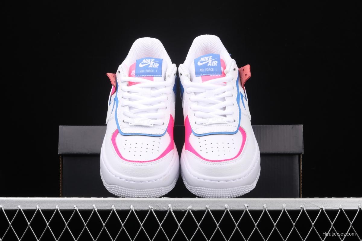 NIKE Air Force 1 ShAdidasow light weight heightened low-top board shoes CU3012-111,