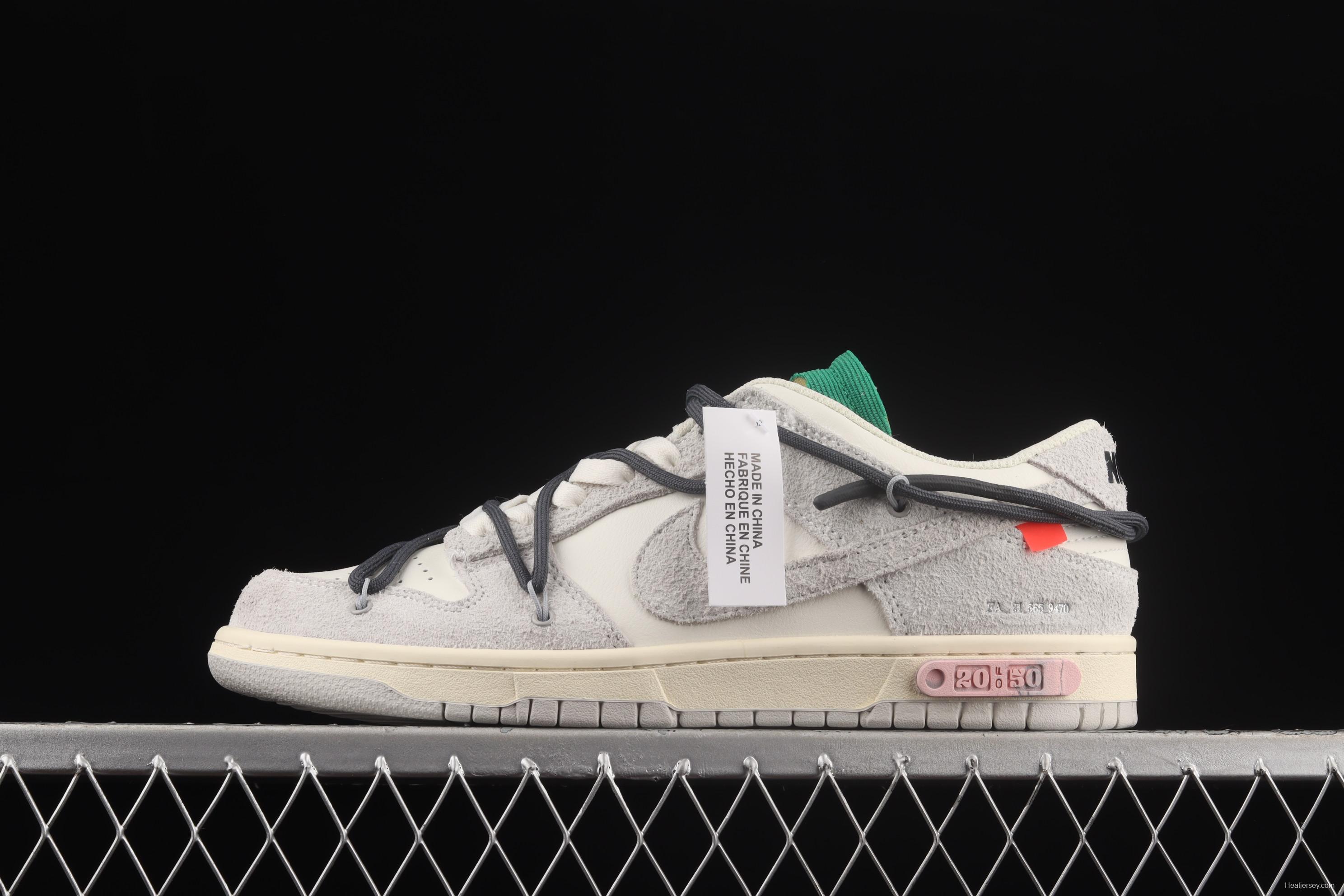 OFF-White x NIKE DUNK Low OW SB buckle rebound fashion casual board shoes DJ0950-115