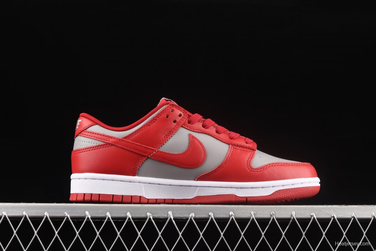 NIKE DUNK Low Retro Medium Grey gray-red color SB buckle rebound fashion leisure board shoes DD1391-002