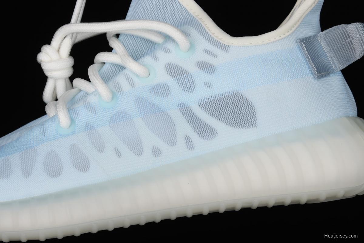 Adidas Yeezy Boost 350V2 Lce Blue GW2869 Darth Coconut 350 second generation ice silk series ice crystal blue BASF popcorn