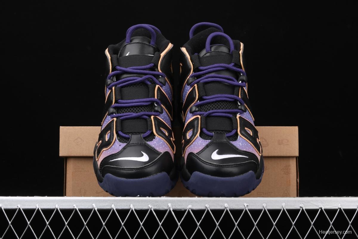 NIKE Wmns Air More Uptempo Dusk To Dawn Starry Sky Purple Cloud Pippen Classic High Street Basketball shoes Series 553546-018