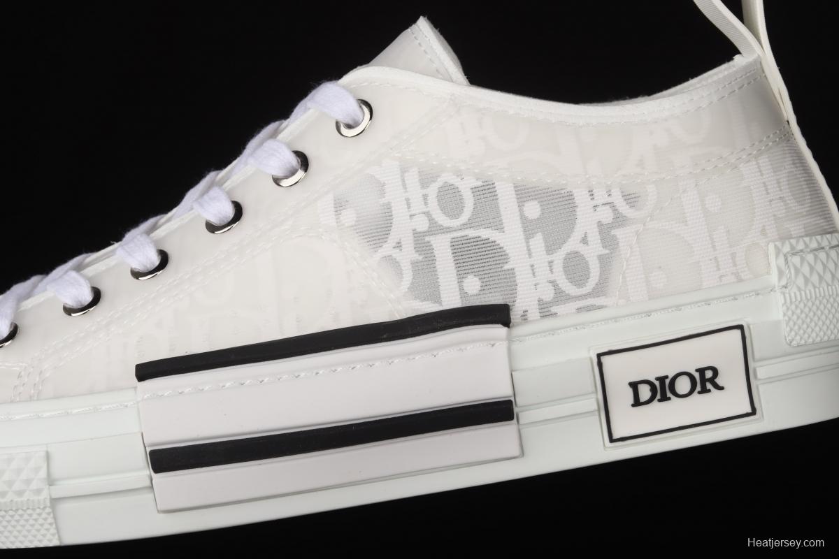 Authentic Dior B23 Oblique low Top Sneakers Dior CD ghosting low upper board shoes 3SH118YJR 063 White