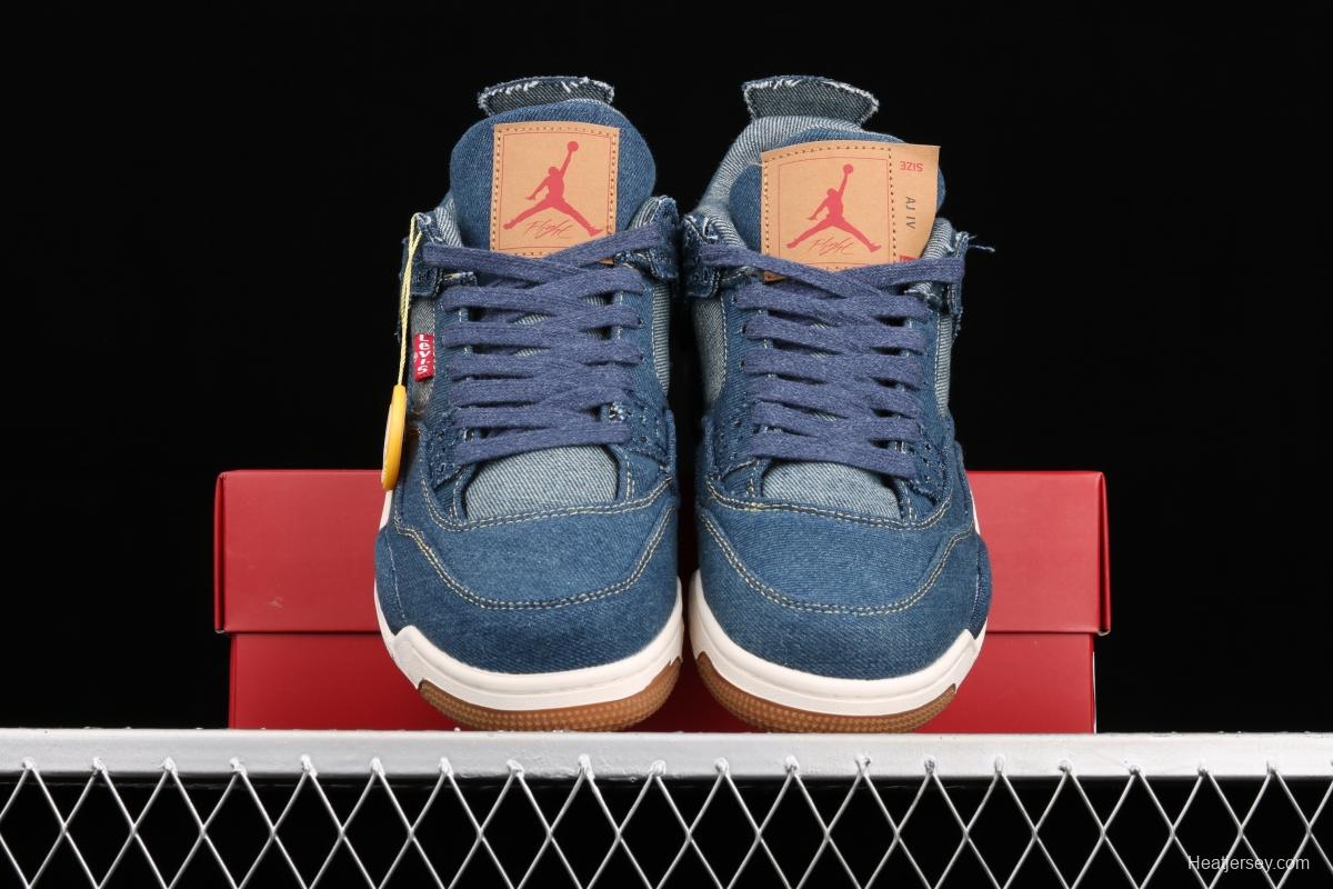 Levi's x Air Jordan 4 Denim Reeves co-signed cowboy blue AO2571-401