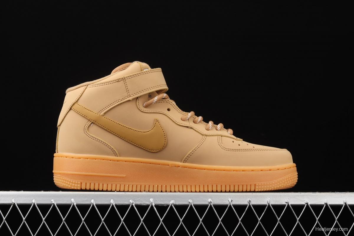 NIKE Air Force 1 Mid'07 wheat suede Zhongbang casual board shoes DJ9158-200