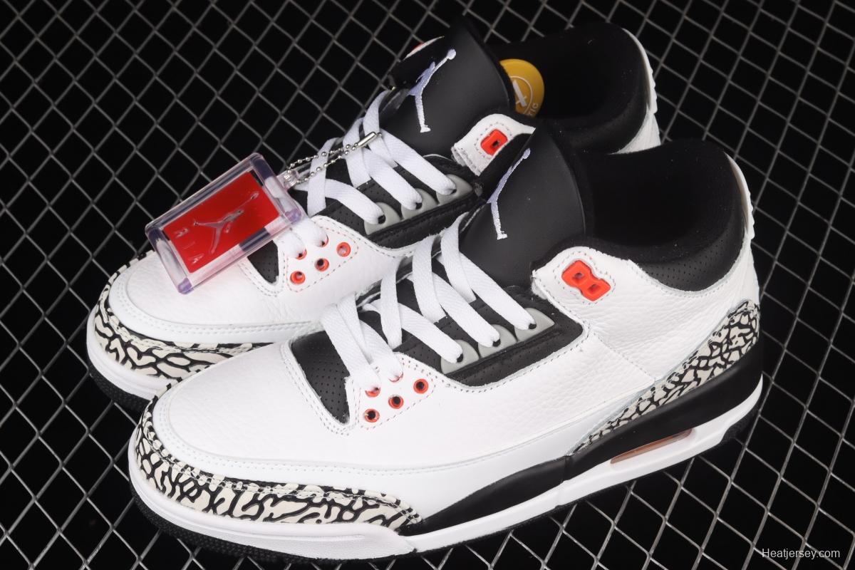 Air Jordan 3 Retro Infrared 23 AJ3 Joe 3 Black Grey burst 136064-123