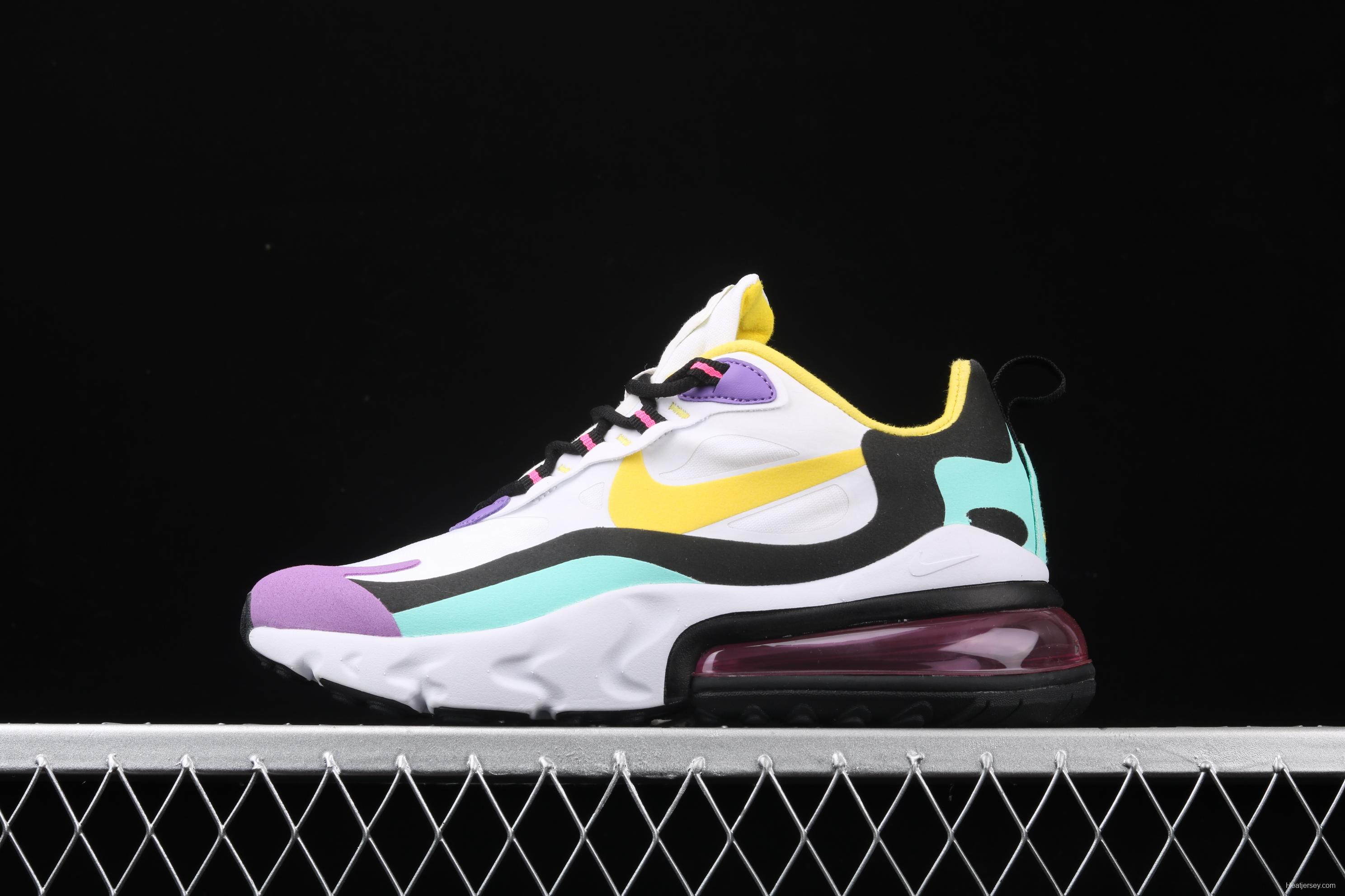 NIKE Air Max 270React new high-frequency mesh function half-palm air cushion cushioning running cloth shoes AT6174-101