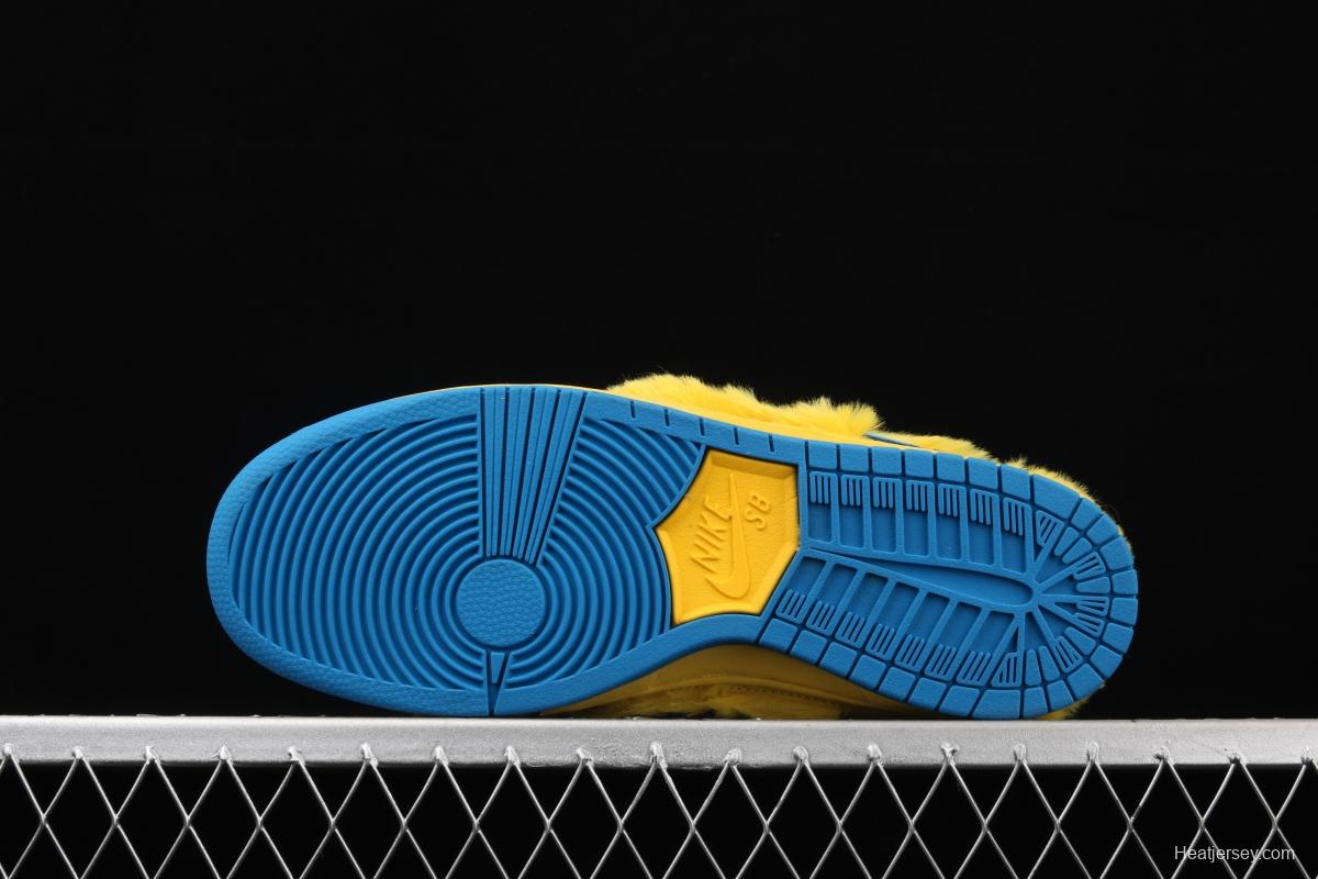 Grateful DeAdidas x NIKE SB DUNK Low Yellow Bear joint style yellow and blue bear sports skateboard shoes CJ5378-700