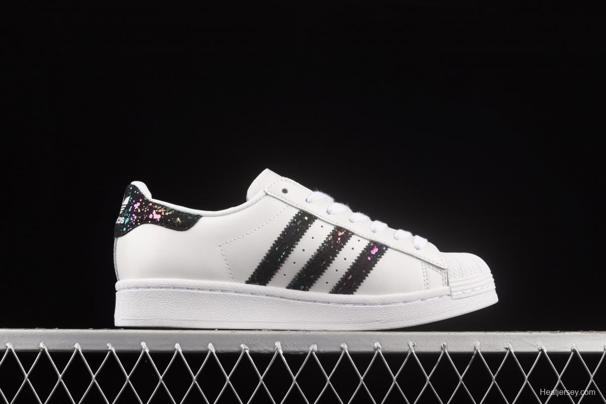 Adidas Originals Superstar H04237 shell head child fun graffiti decoration leisure board shoes