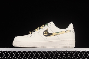 Bape x NIKE Air Force 11607 Low camouflage matching Nigo brand ape head low top casual board shoes AA1365-118,