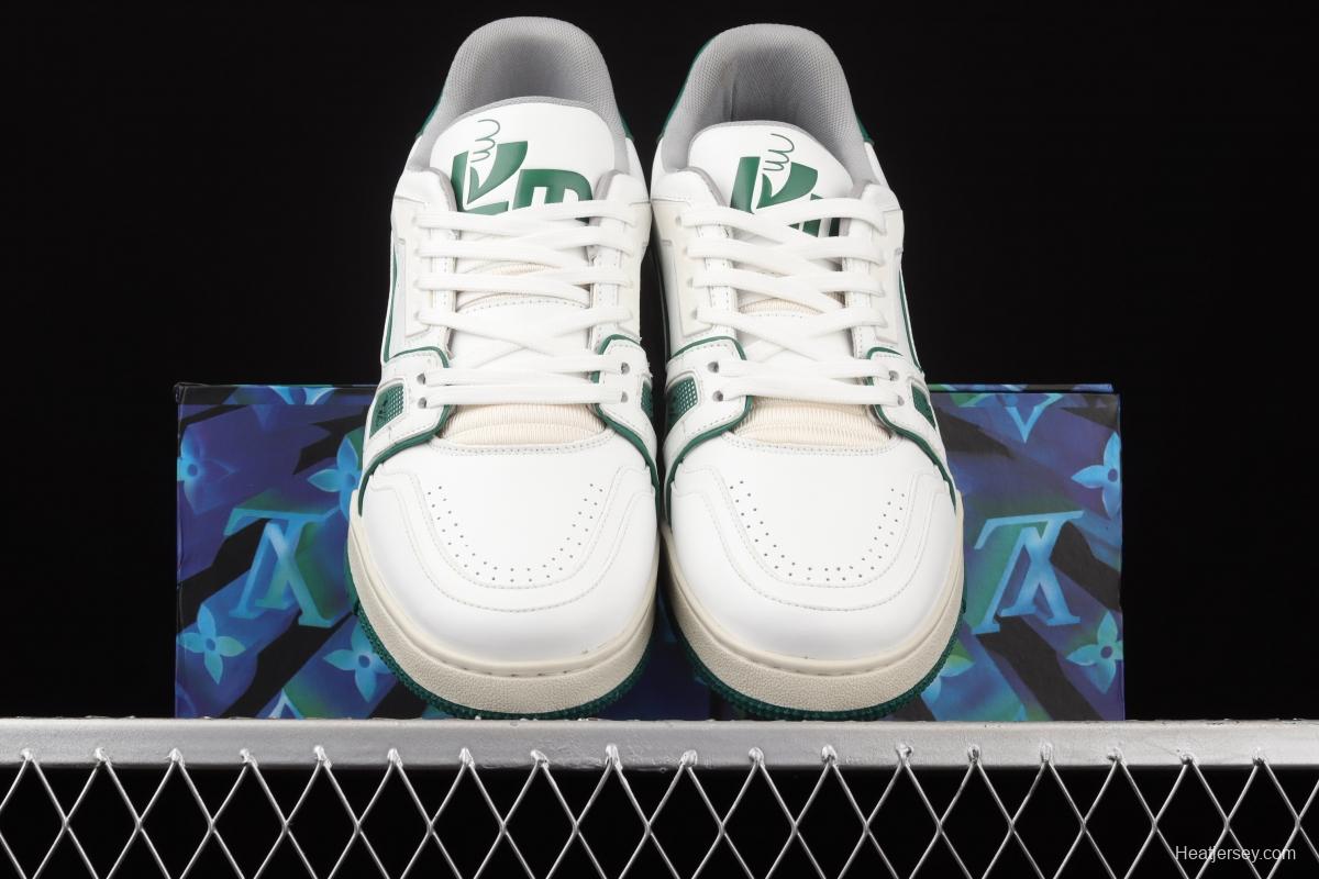 Authentic LV 2021ss early spring fashion catwalk sneakers 400N GREEN