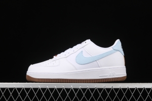 NIKE Air Force 1x07 canvas spliced low-top casual board shoes CZ0338-100