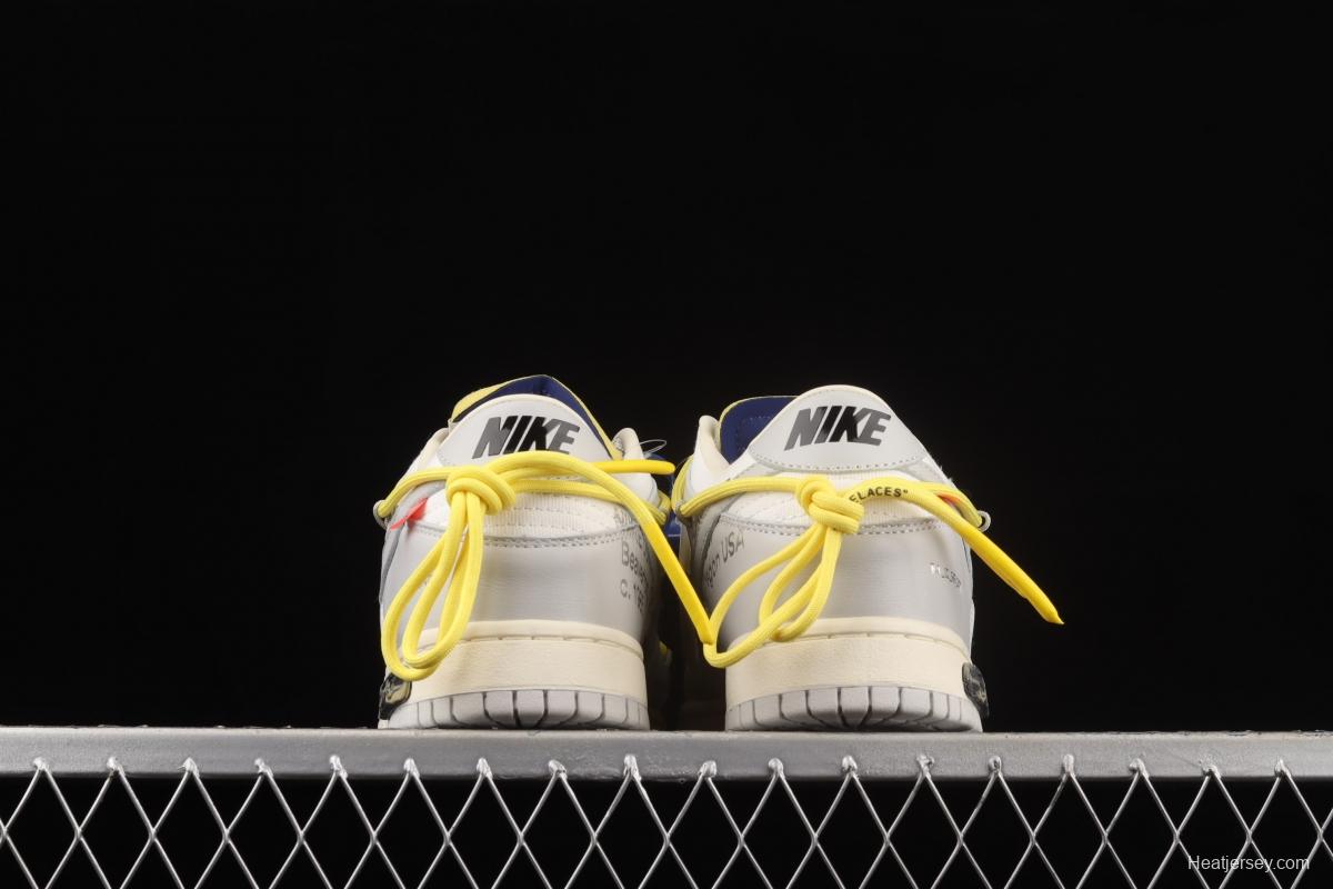 OFF-White x NIKE DUNK Low OW suede SB buckle rebound fashion casual board shoes DM1602-120