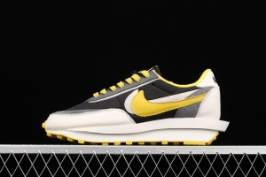 Undercover x Sacai x NIKE LDWaffle 2.0 tripartite joint name waffle double hook catwalk style casual shoes DJ4877-001