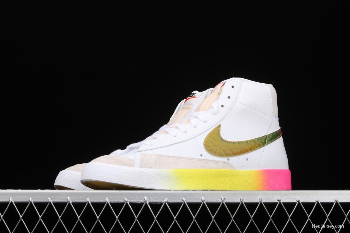 NIKE Blazer Mid'77 Vntg Suede Mix engraving classic leather face rainbow color trailblazer CZ8653-136