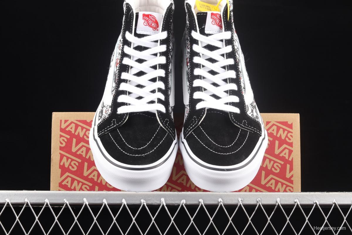 Vans Sk8-Hi synchronous cartoon robot cat high-top leisure vulcanized sports shoes VN0A4BV8BCL