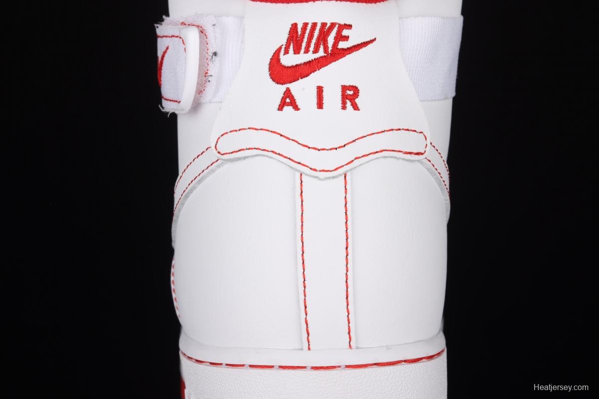 NIKE Air Force 1 High'07 white and red high top casual board shoes CV1753-100