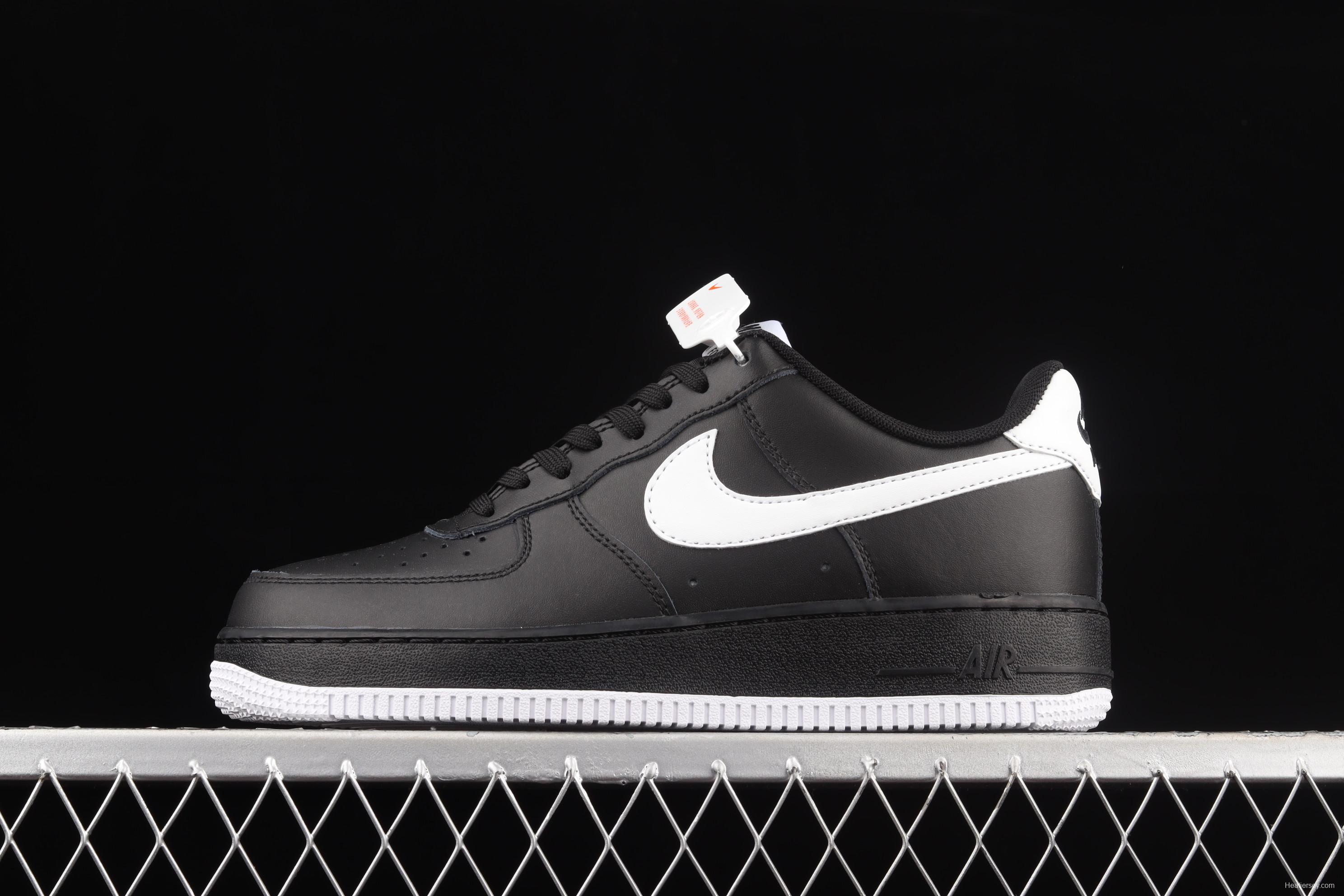 NIKE Air Force 1x 07 Low all black and white hook low top casual board shoes DC2911-002