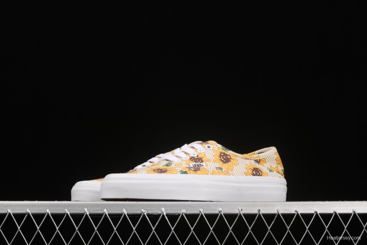 Vans Authentic Vance limited edition daisies printed low-top skateboard shoes VN0A5HYP6SR