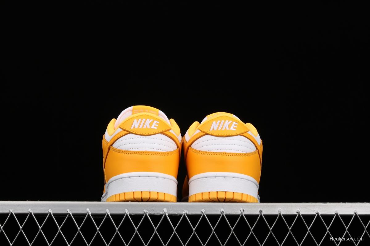 NIKE DUNK Low SB dunk series white and yellow color matching low-side leisure sports skateboard shoes DD1503-800