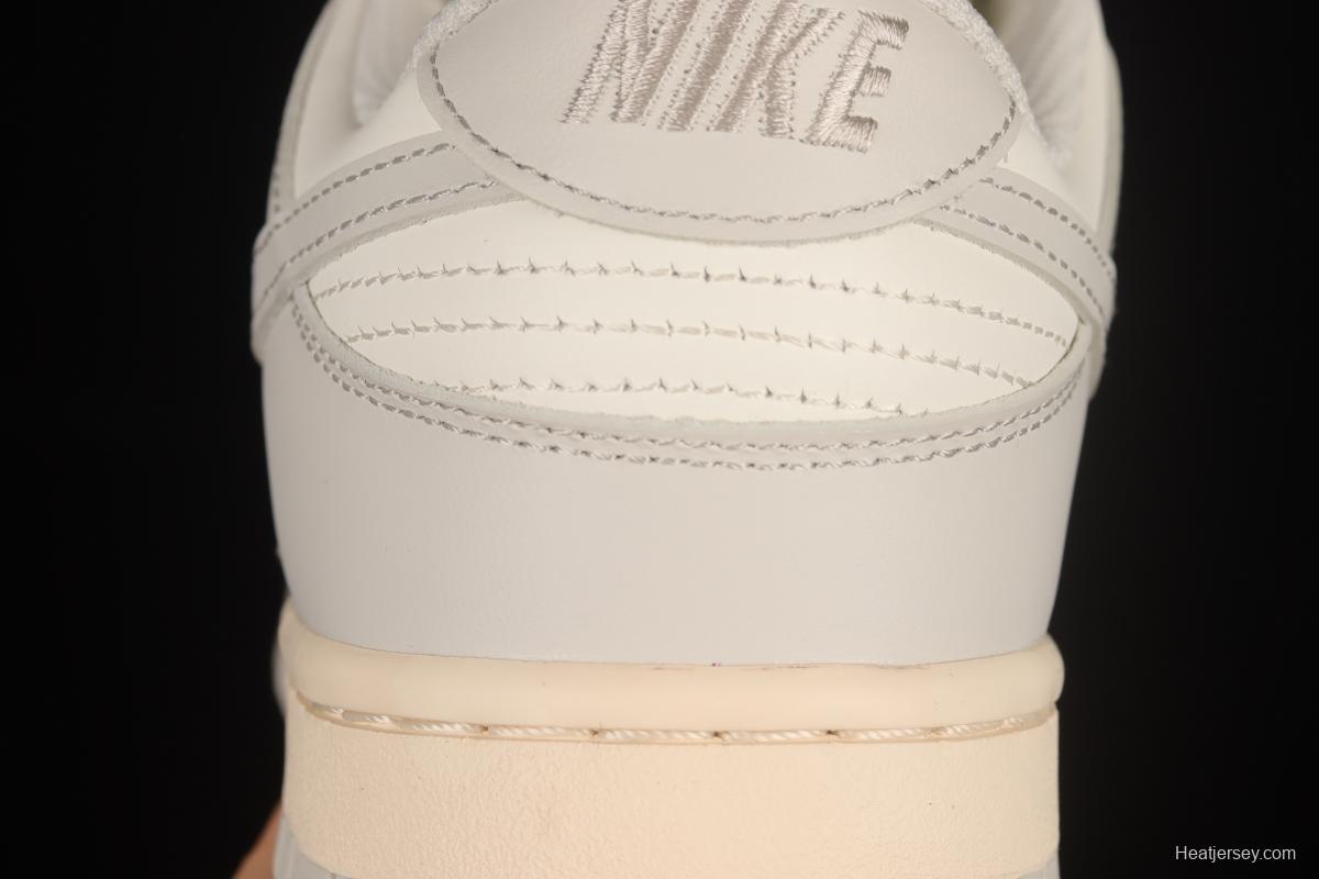 NIKE DUNK Low Bone White Color Matching SB Buckle Backboard Fashion Casual Sneakers DD1503-107