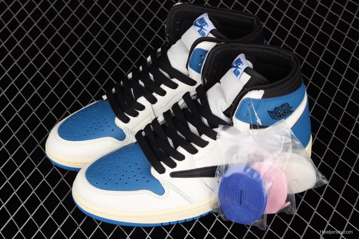 Travis Scott x Air Jordan 1 High OG Lightning inverted Gao Bang DH3227-105