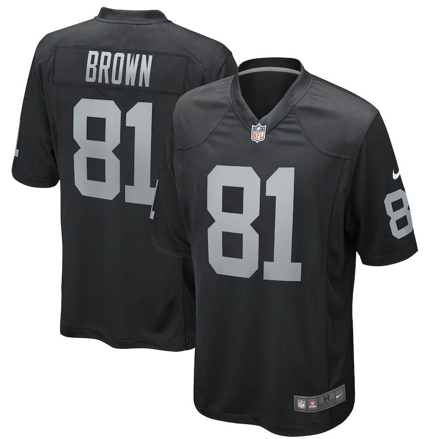 Men's Tim Brown Black Retired Player Limited Team Jersey