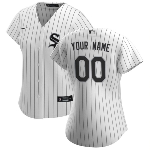 Women's White&amp;Black 2020 Home Custom Team Jersey