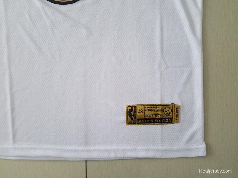 Dwyane Wade 3 White Golden Edition Jersey