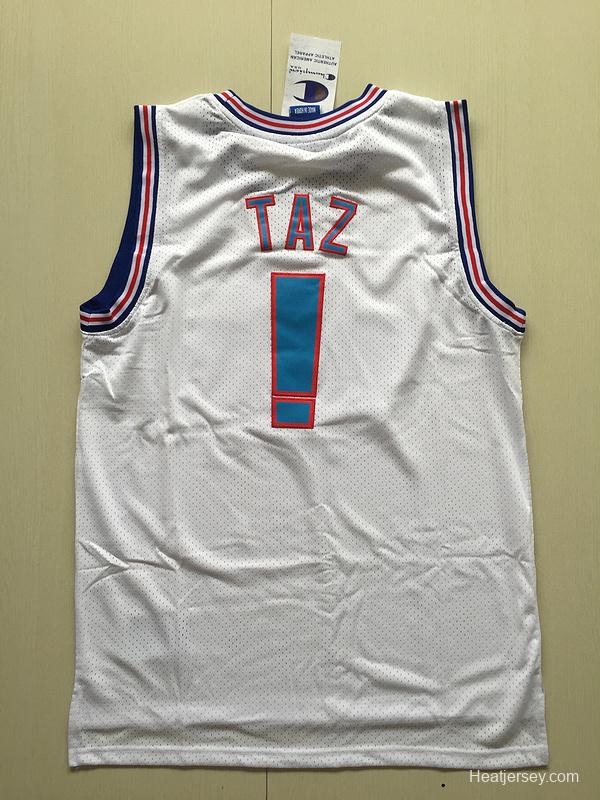 TAZ ！Movie Edition White Basketball Jersey