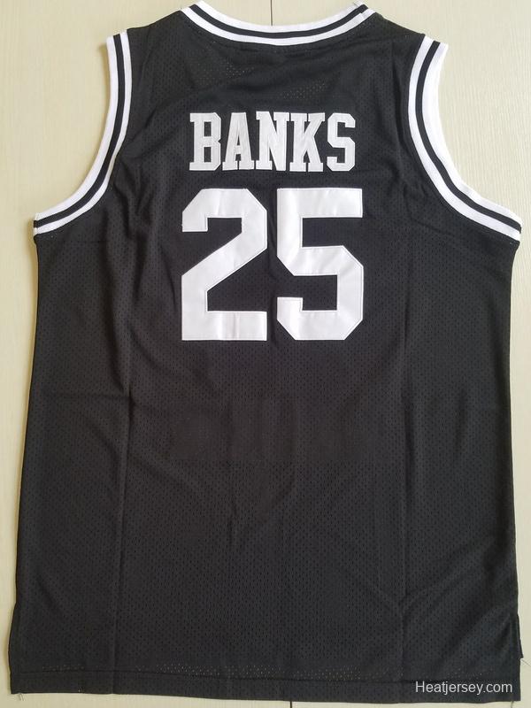 The Fresh Prince of Bel-Air Alfonso Ribeiro Carlton Banks Bel-Air Academy Black Basketball Jersey