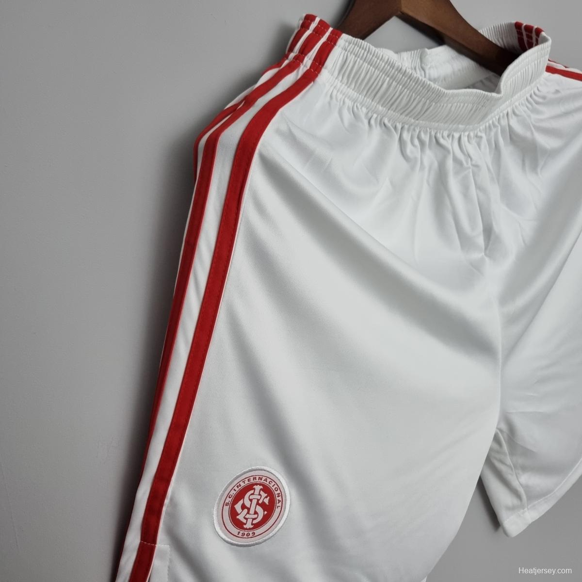 22/23 Internacional Shorts White Soccer Jersey