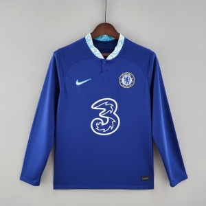 22/23 Long Sleeve Chelsea Home  Soccer Jersey