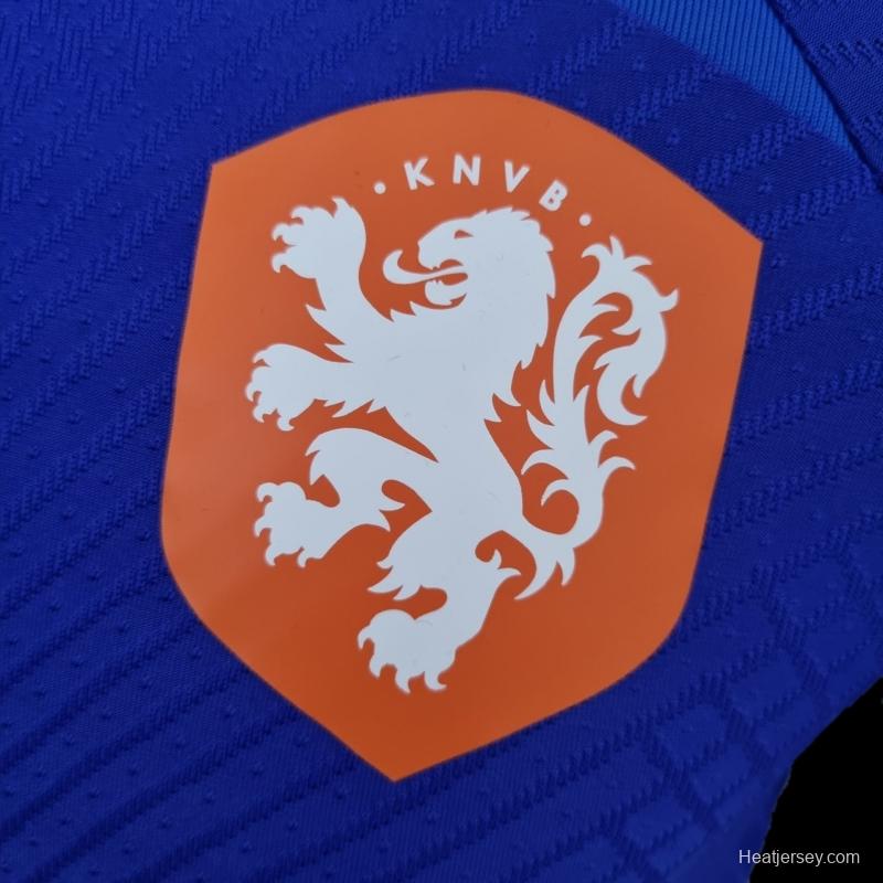 Player Version 2022 Netherlands Training Jersey Blue