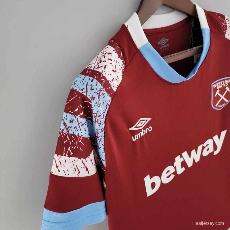 22/23 West Ham United Home Soccer Jersey