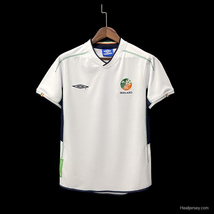 Retro 2002 Ireland Away Soccer Jersey